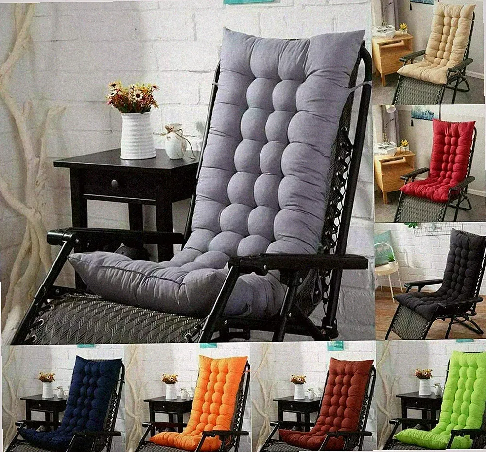 61" Deck Chair Cushion Lounge Tufted Chaise Padding Outdoor Indoor Recliner Mat