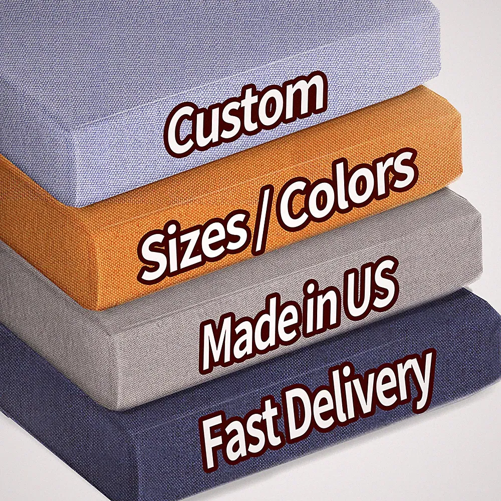Colourtree Custom Size 2" Thick Bench Cushion Window Seat Cushion Indoor Outdoor